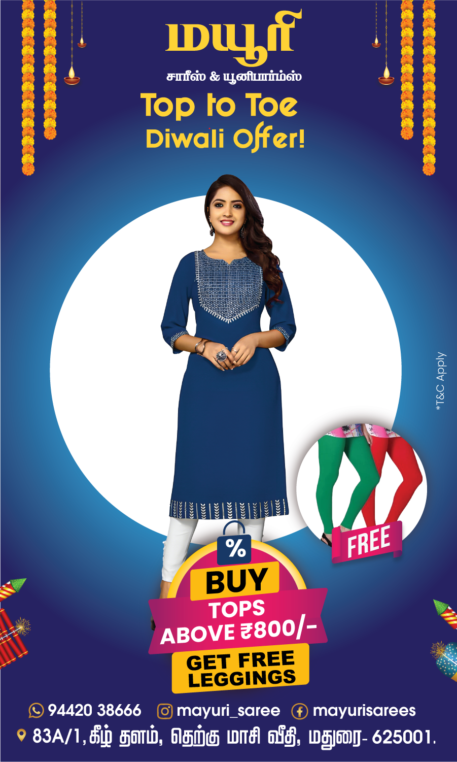 MAYURI DIWALI OFFER BUY TOPS GET FREE LEGGINGS BLOUSE.png