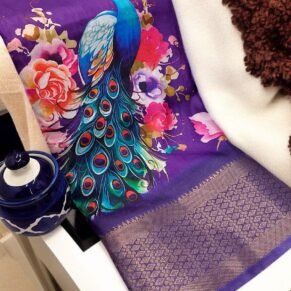 Digital Dola Border Work Saree