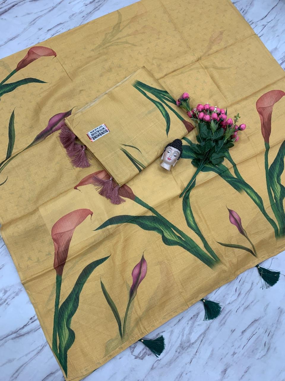 Tissue Silk Soft Cotton Saree with Digital Print