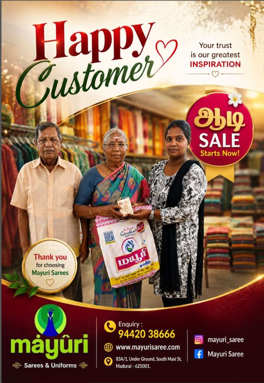 Mayuri Sarees and Uniforms Happy Customer6